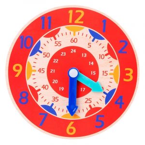 Colorful Wooden Clock Toy