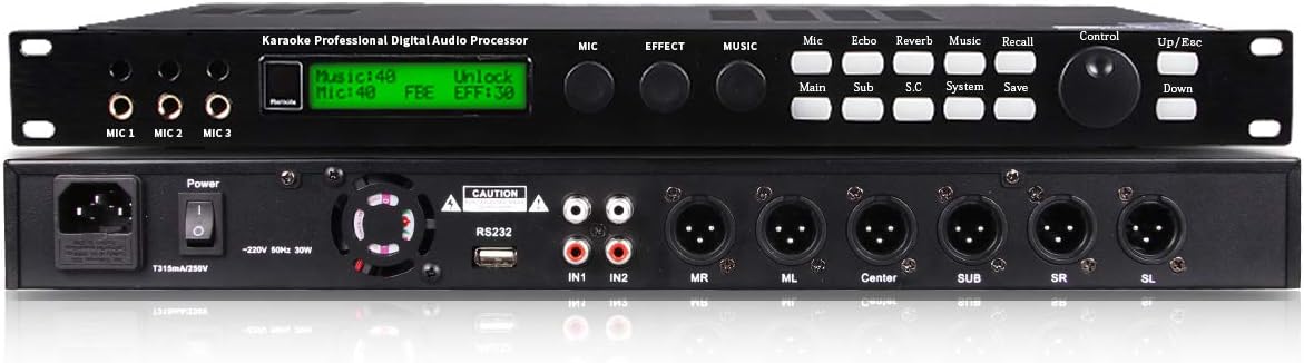 Depusheng X5 Digital Mixer Reverberator Microphone KTV Karaoke Audio Processor