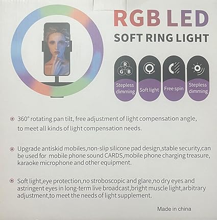JAZ Ring Light for Selfie with Metal Stand for Pictures, Video, Streaming as YouTube, Instagram & TikTok, works with Phones, Smartphones, Cameras & Webcams. MJ30 12-Inch RGB LED Ring Light Tripod - Image 3